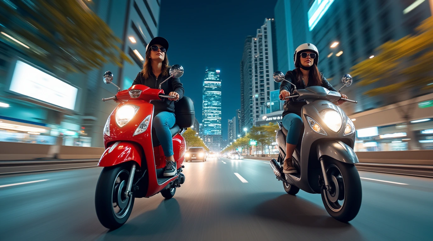 تصویری از بانوان موتور سوار