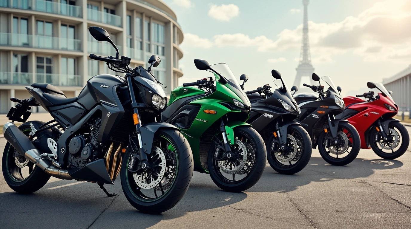 تصویری از موتور سیکلتهای باجاج در خیابان