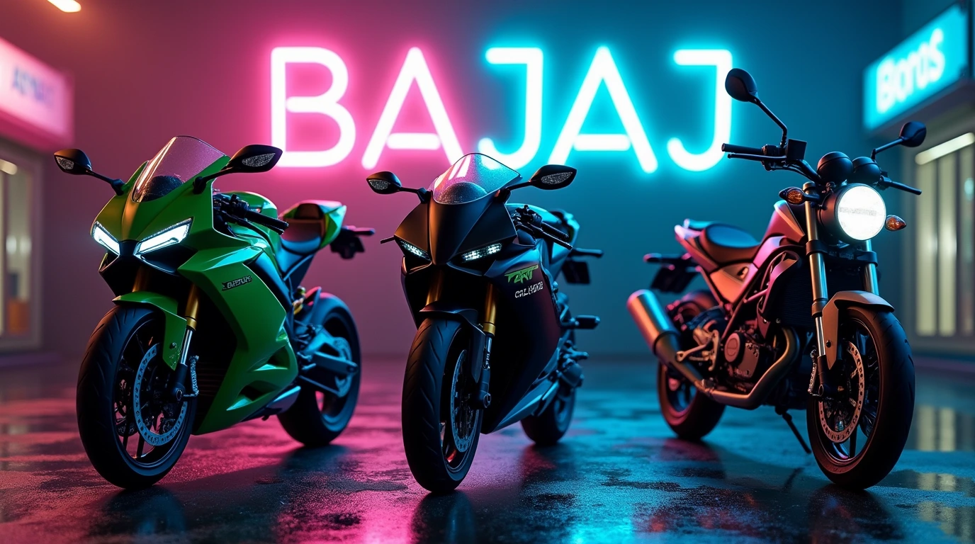 تصویری از موتور سیکلت باجاج در مدلهای متفاوت