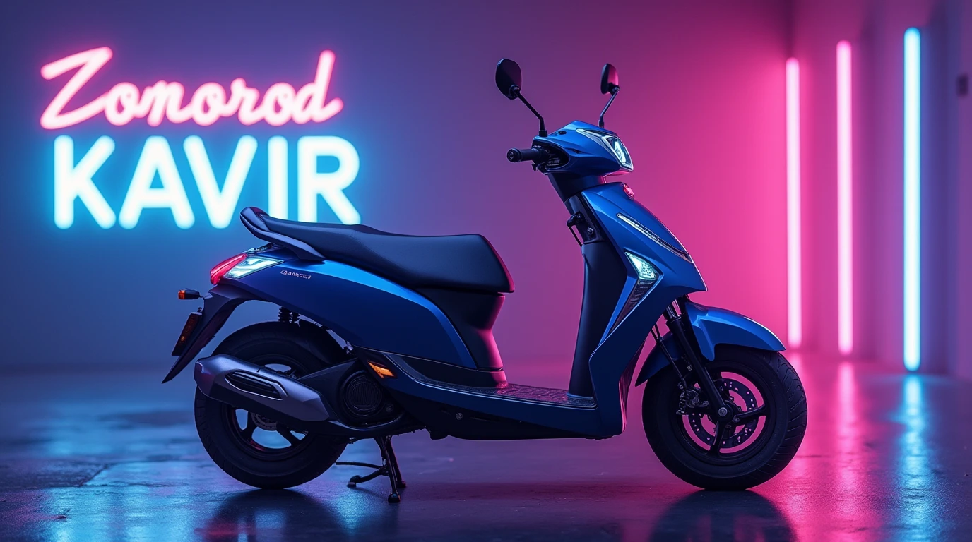 تصویری از موتور سیکلت هوندا از برند زمرد کویر