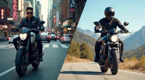 تصویری از موتور سیکلت شهری و موتور سیکلت تورینگ