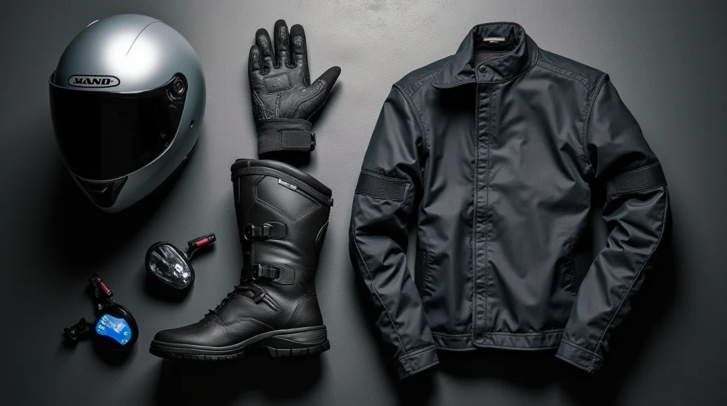 تصویری از لوازم جانبی موتور سیکلت