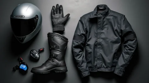 تصویری از لوازم جانبی موتور سیکلت