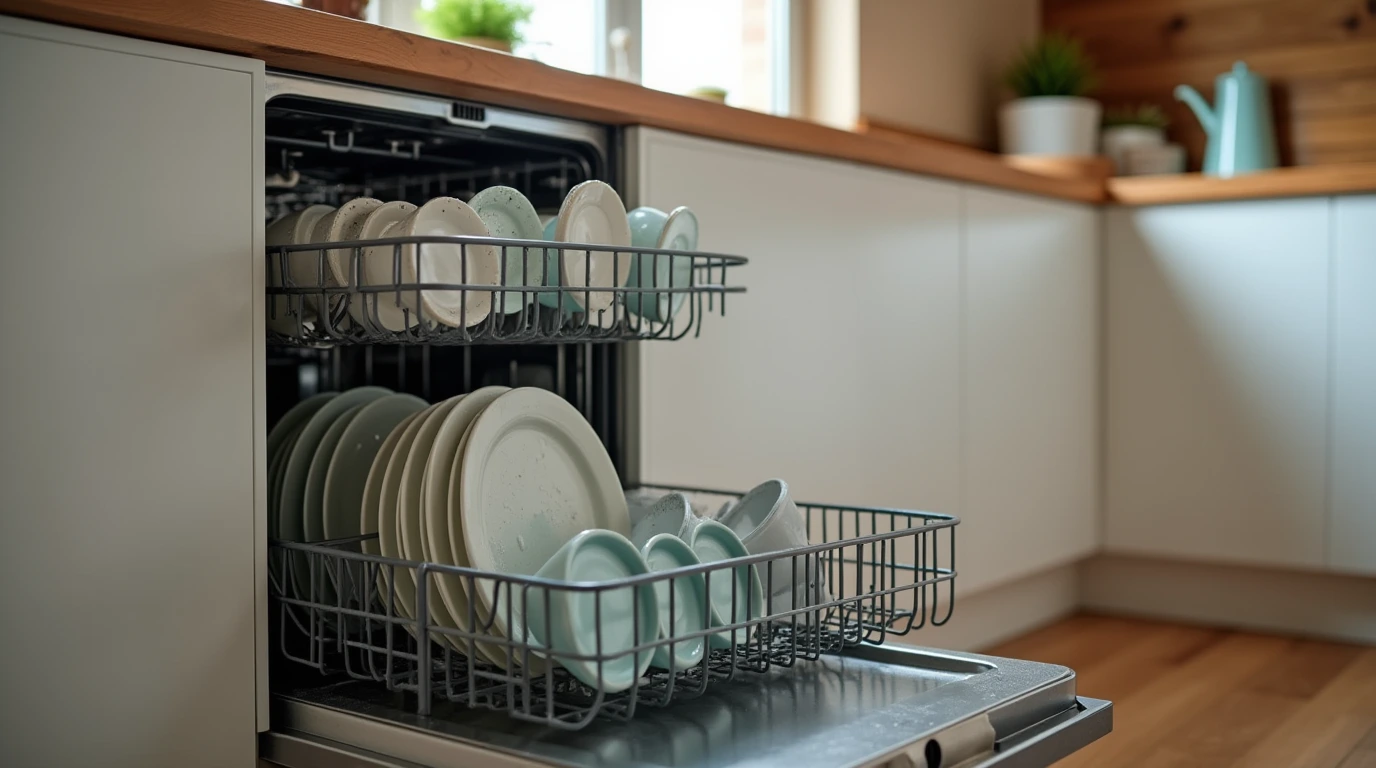 ظروف خشک نشده داخل ماشین ظرفشویی