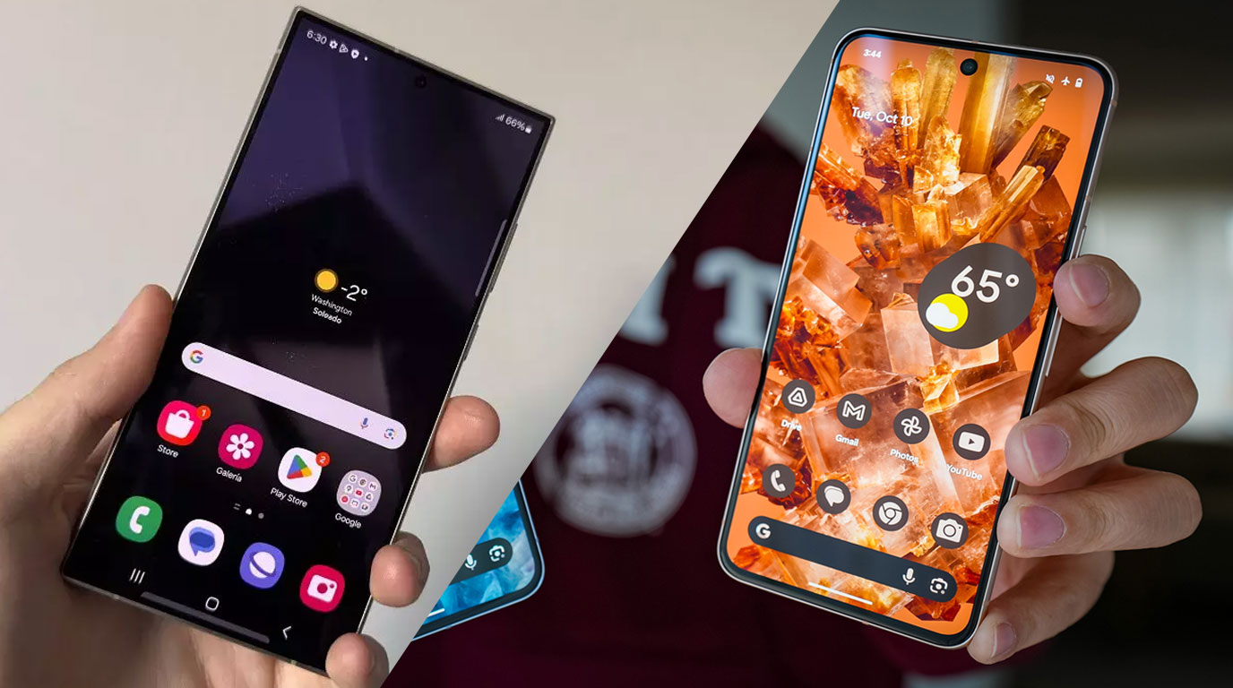 مقایسه صفحه نمایش s25 ultra و pixel pro 8