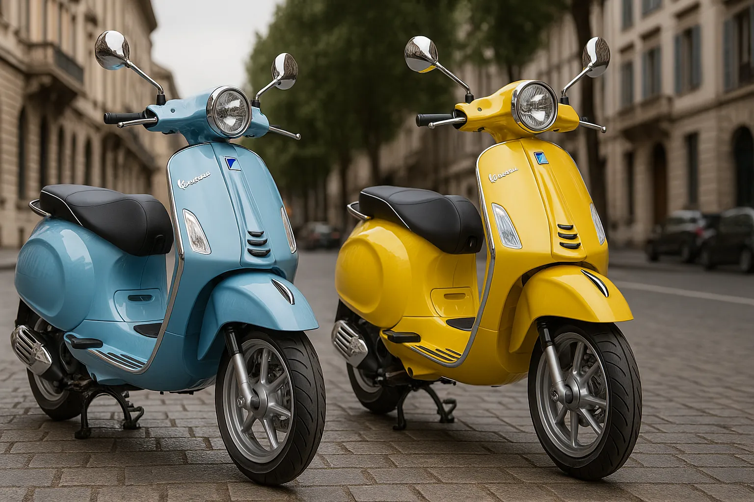 تصویری از طراحی موتور سیکلت وسپا