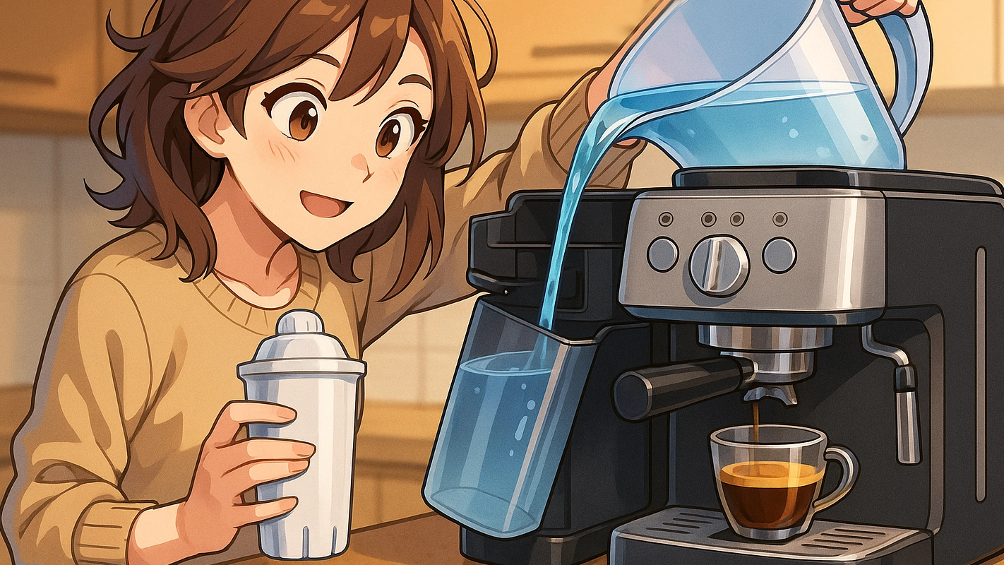 تصویری از تأثیر فیلتر آب روی طعم قهوه