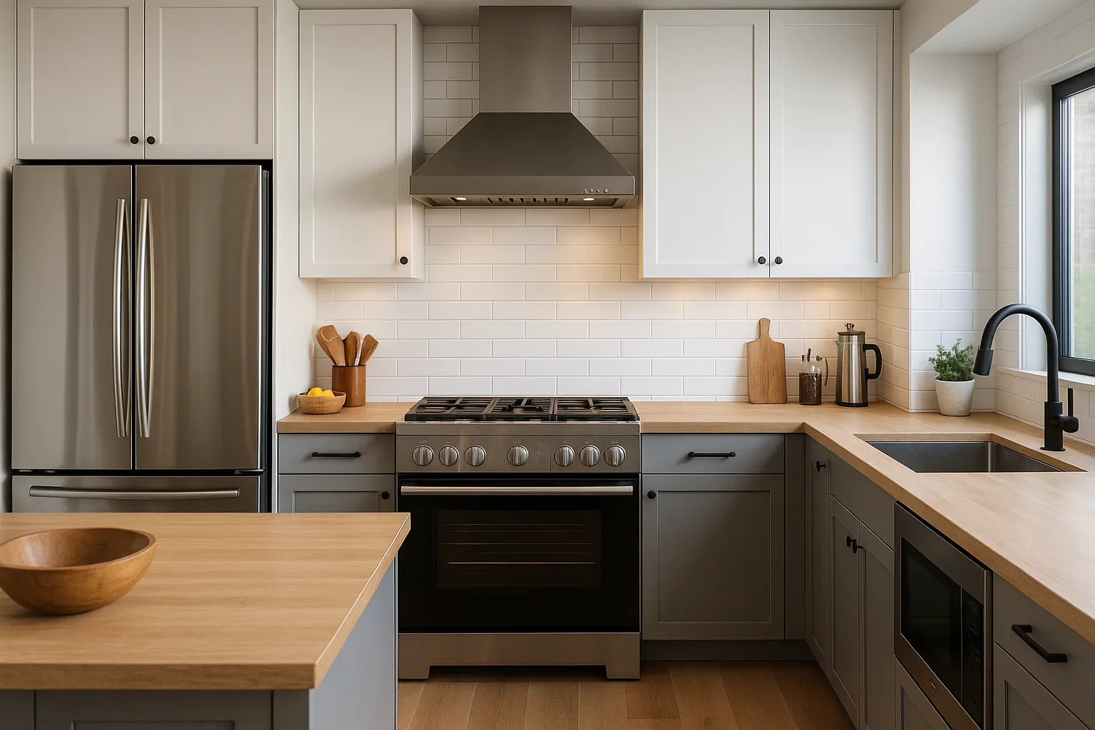 تصویری از تقسیم‌بندی هوشمند فضاهای آشپزخانه