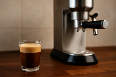 تصویری از کورتادو خانگی با اسپرسو