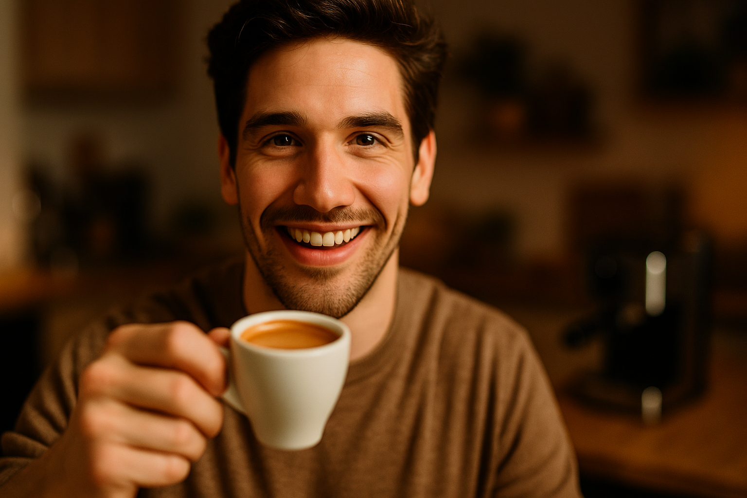 تصویری از شات قهوه آماده برای نوشیدن