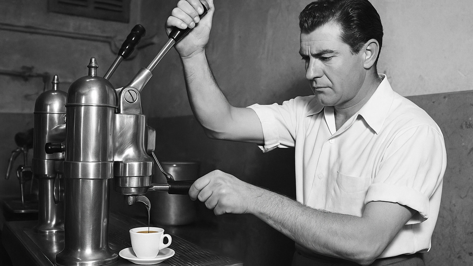 تصویری از دهه‌های تغییر؛ از بخار تا پمپ اسپرسو ساز