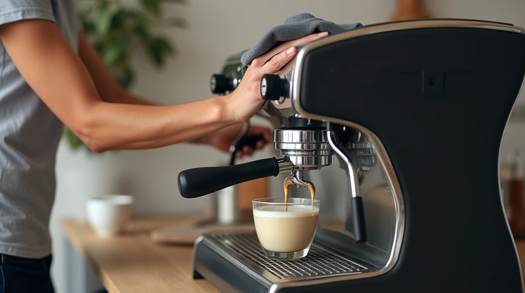 تصویری از تمیز کردن اسپرسو ساز