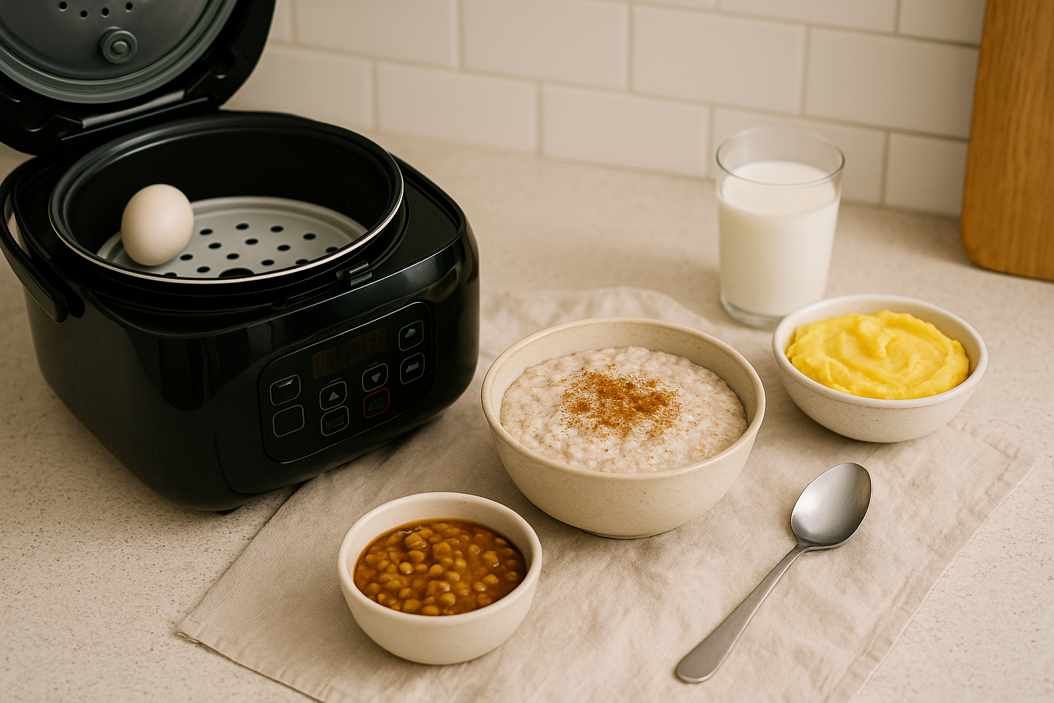 تصویری از صبحانه‌هایی که می‌توان با پلوپز درست کرد