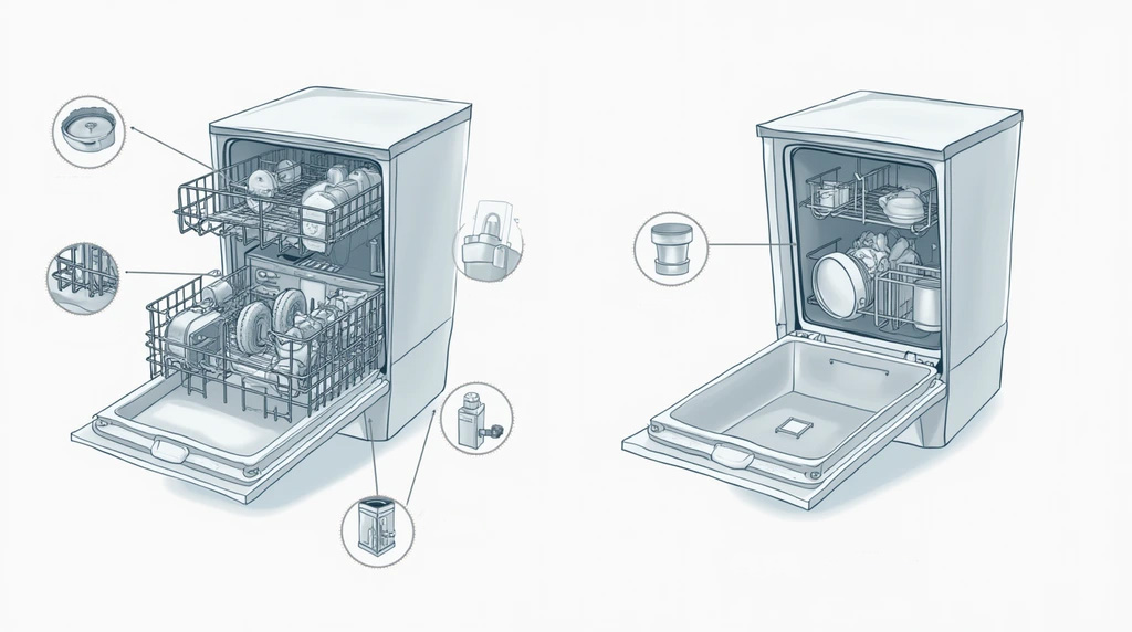 تصویری از تمیز کردن ماشین ظرفشویی