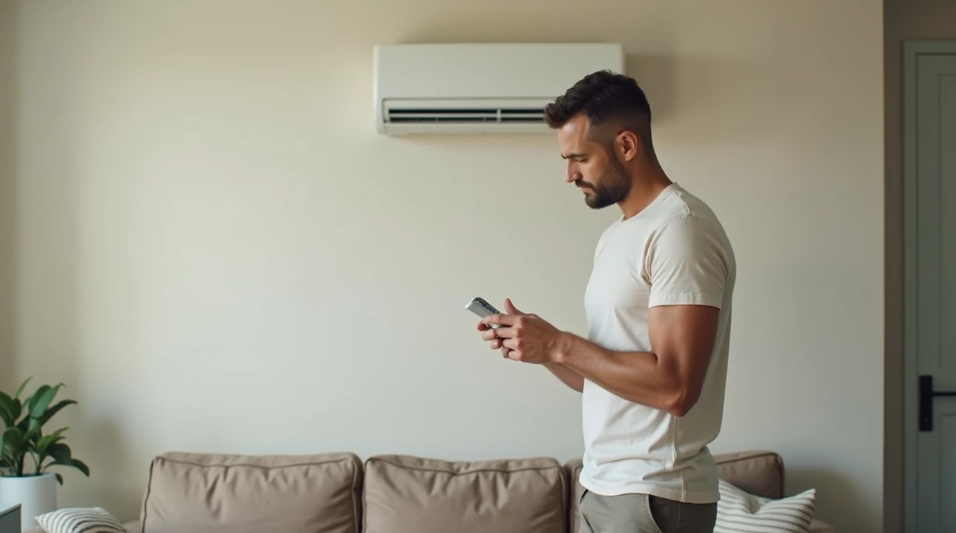 تصویری از یک کولر گازی که روشن نمیشود