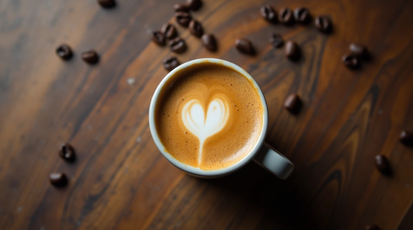 jتصویری از یک قهوه لته اماده شده