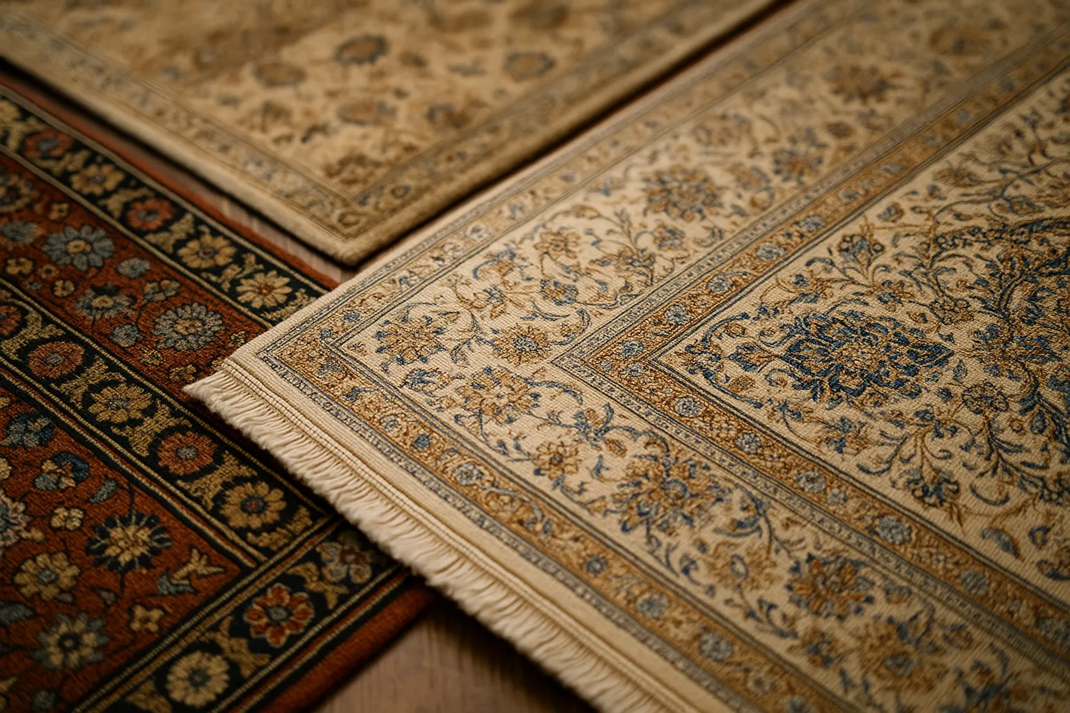 تصویری از انواع فرش‌ها بر اساس شانه و تراکم