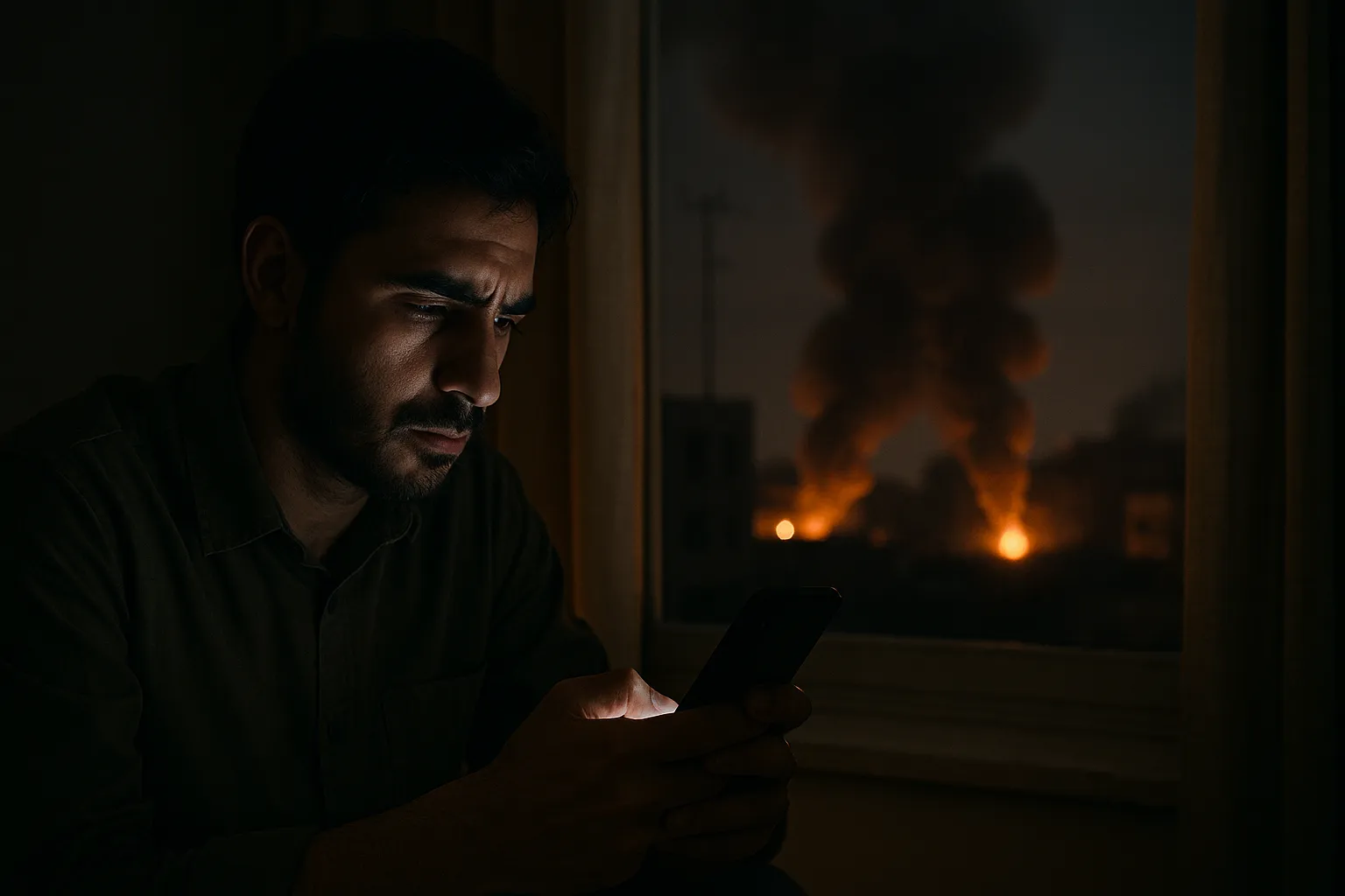 تصویری از قطعی اینترنت