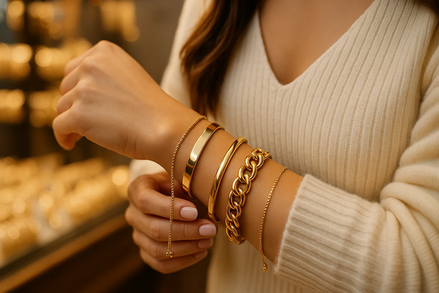 تصویری از دستبند طلا