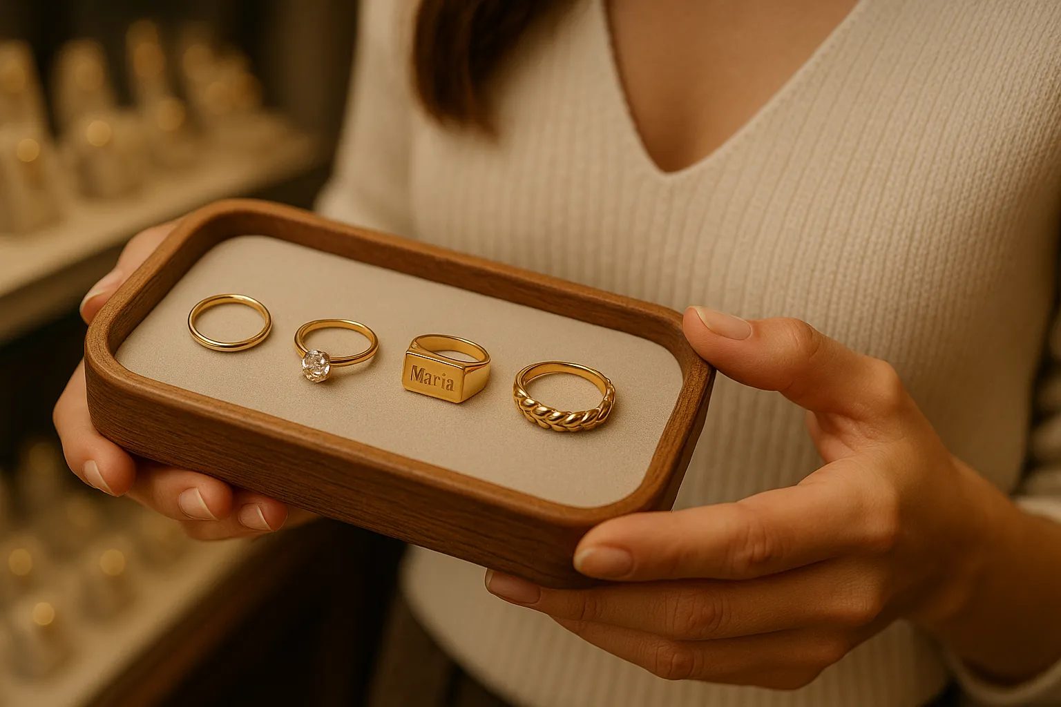 تصویری از انگشتر طلا