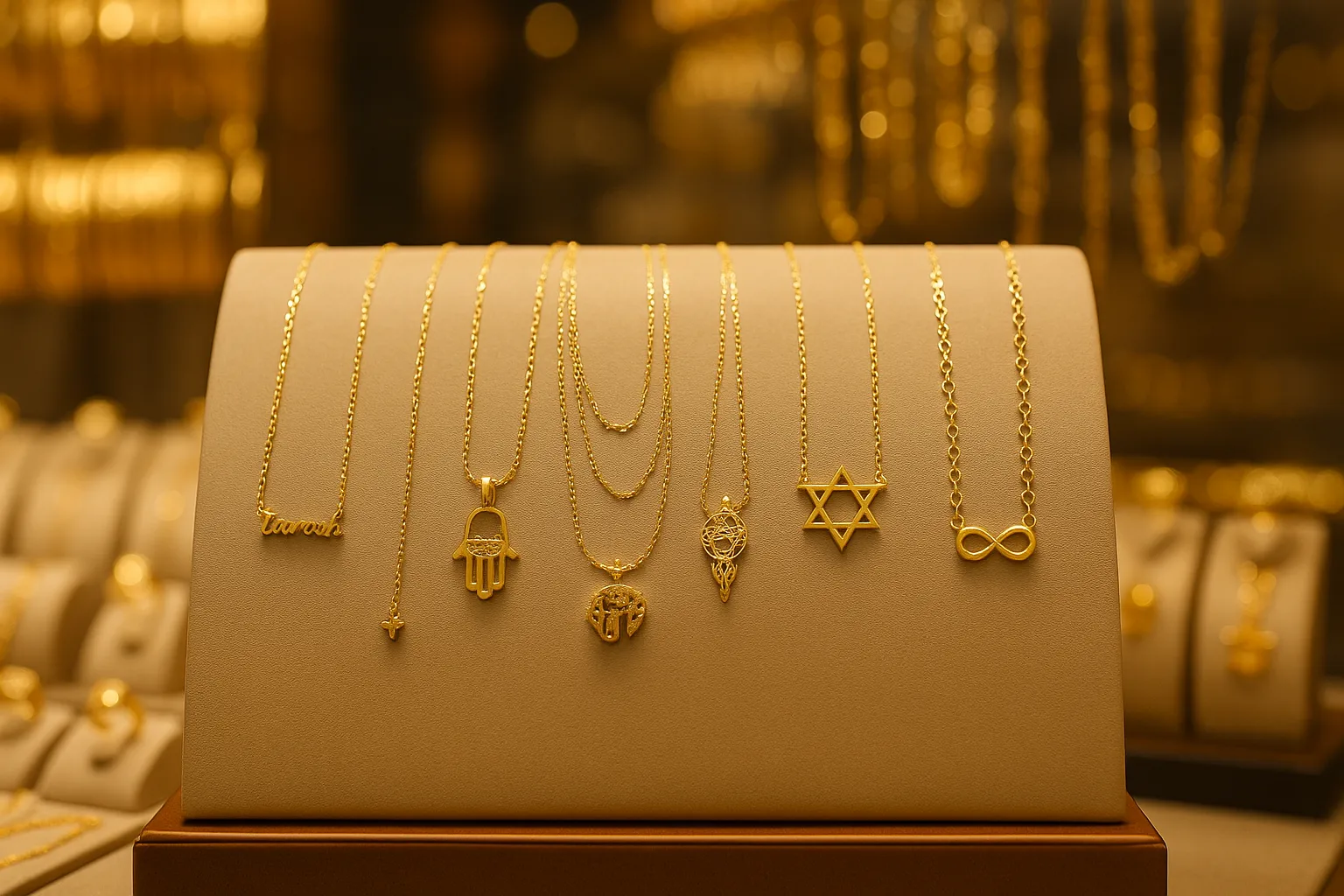 تصویری از گردنبندهای طلا