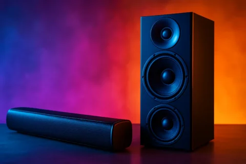 تصویری از ساندبار و اسپیکر