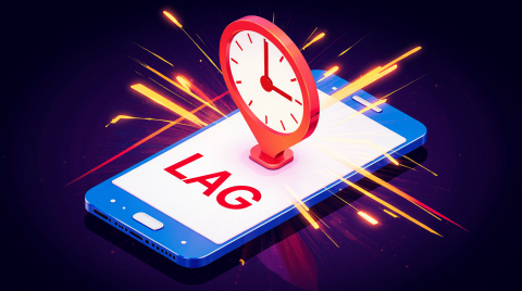 تصویری از لگ و کند شدن سرعت گوشی