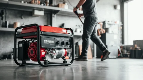 تصویری از موتور برق در محیط صنعتی