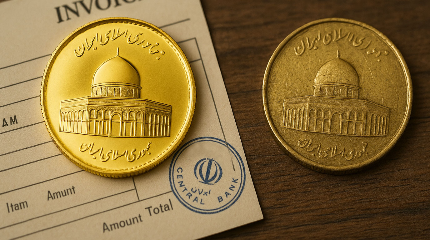 سکه بانکی و غیر بانکی در کنار هم