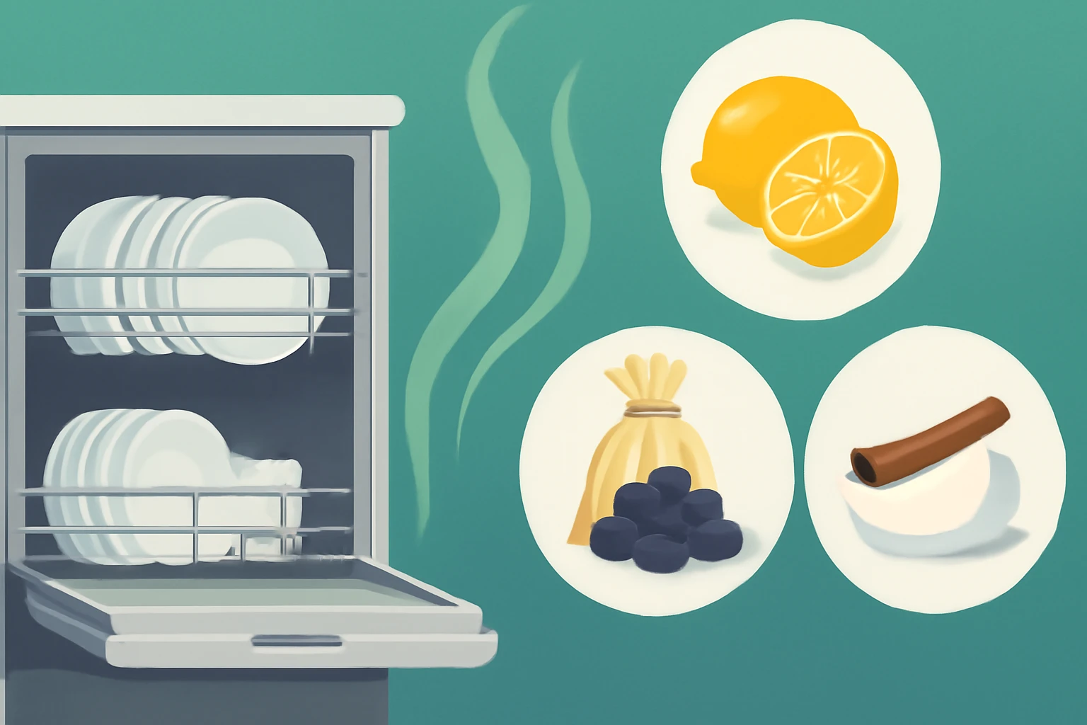 تصویری از خوشبوکنندههای طبیعی برای ماشین ظرفشویی