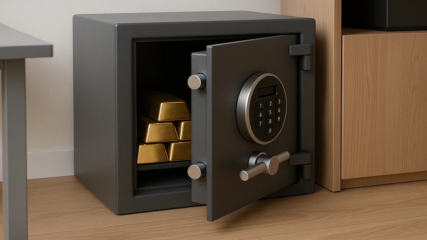 تصویری از گاوصندوق‌های اداری برای نگهداری طلا