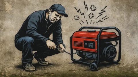 تصویری از روشن نشدن موتور برق