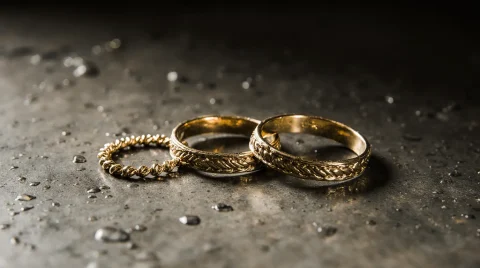 تصویری از نگهداری طلا در شرایط مرطوب