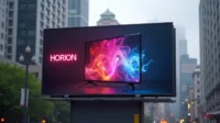 تصویری از تلویزیون هوریون روی بیلبورد
