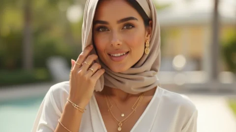 تصویری از زیورآلات مناسب فصل تابستان