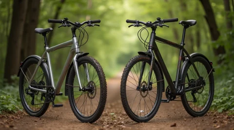 تصویری از تفاوت دوچرخه آلومینیومی با آهنی