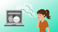 تصویری از بوی بد ماشین ظرفشویی