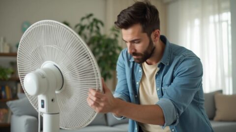 علت نچرخیدن پنکه ایستاده به چپ و راست