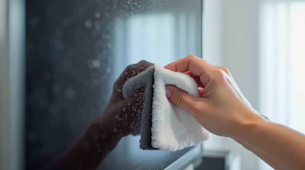 تصویری از تمیز کردن تلویزیون