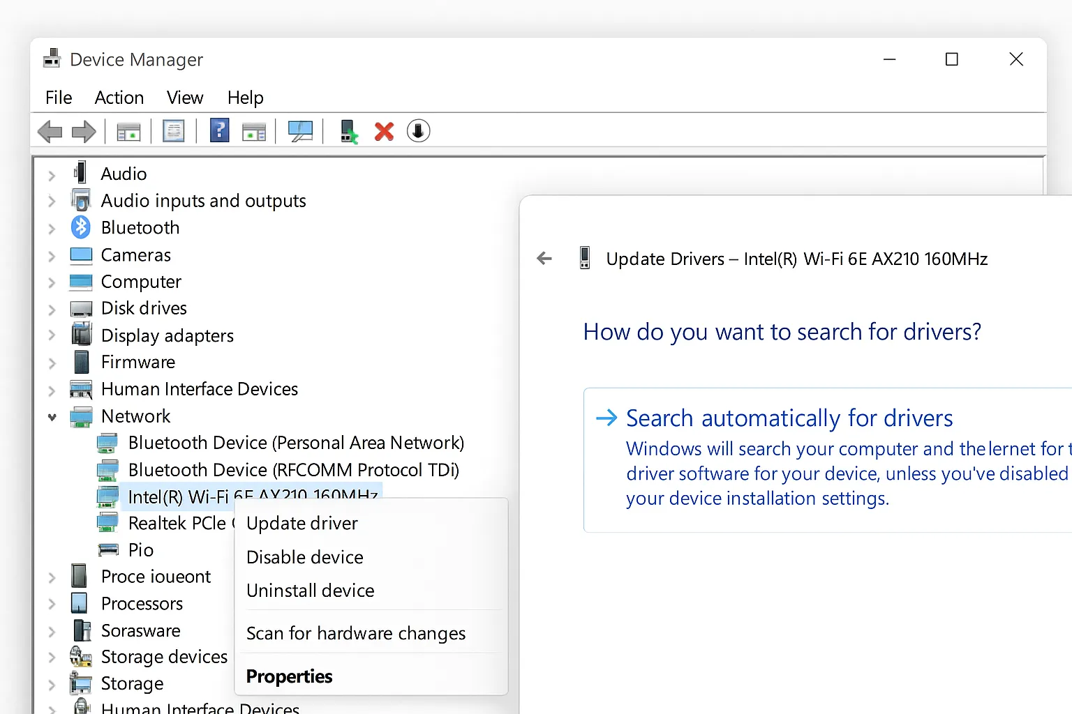 بروزرسانی درایور وایفای لپتاپ