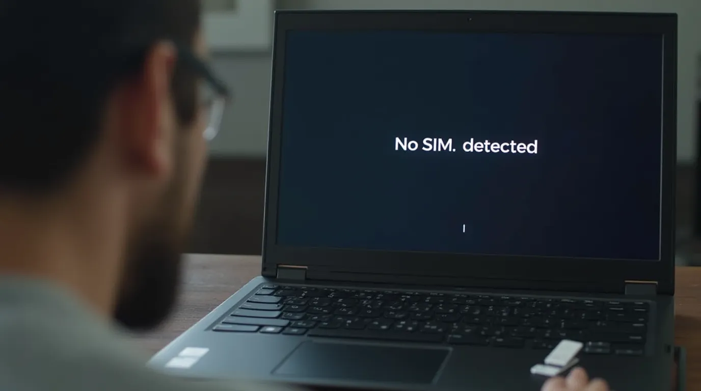 نشنخاتن سیم کارت در لپ تاپ