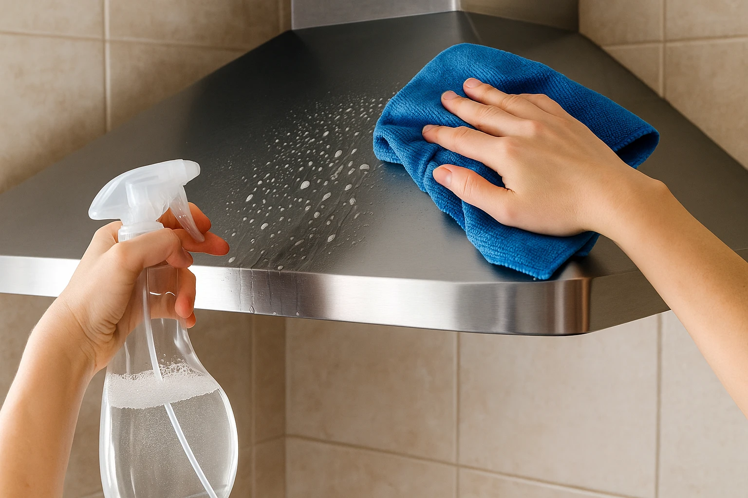تمیز کردن بدنه هود