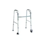 واکر آلومینیومی با قابلیت تاشو همراه با دسته اهرمی و پایه چرخدار