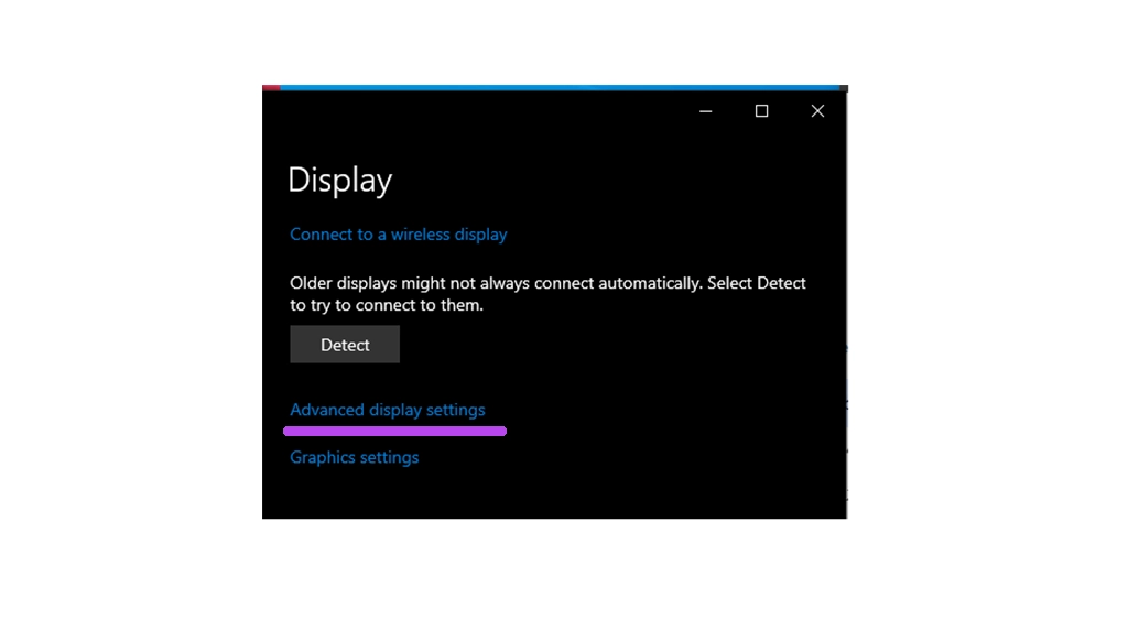 تشخیص نوع کارت گرافیک از بخش Display Settings 