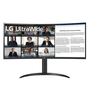 مانیتور خمیده ال جی 34WR55QK-B سایز 34 اینچ