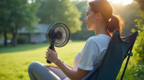 تصویری از پنکه شارژی