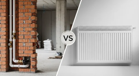 مقایسه شوفاژ توکار و دیواری