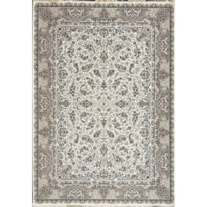 فرش 1200 شانه اکرلیک طرح گلسار زمینه کرم