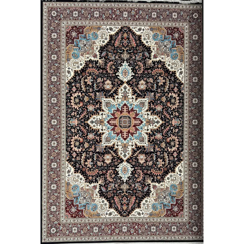 فرش 1200 شانه اکرلیک طرح هریس زمینه سرمه ای