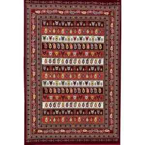 فرش 700 شانه اکرلیک طرح چشمه زمینه لاکی